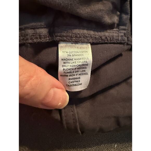 Caslon Pants Womens Size 14 Gray Chino Casual Comfort Cuffed Cotton Trouser - Picture 4 of 6